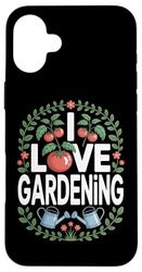 I Love Gardening Tomate Plant Coque pour iPhone 16 Plus