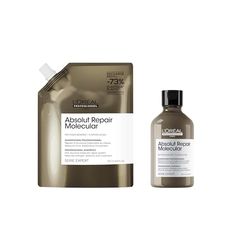 L'Oréal Professionnel Absolut Repair Molecular Sulphate free Shampoo 300ml and Refill pack 500ml for damaged hair