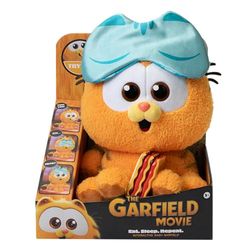 Animagic BABY GARFIELD Interactieve Knuffel, Voor Kinderen vanaf 3 Jaar, Knuffelige Garfield kat, Laat hem eten en slapen