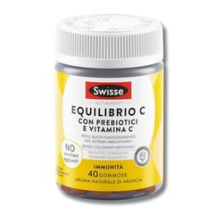 Swisse Equilibrio C, 40 gommose, aroma arancia, con prebiotici e vitamina C