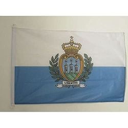 San Marino Nautische Vlag 45x30cm - San Marino bootvlag 30 x 45 cm - AZ VLAG