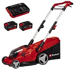 Einhell Accu Grasmaaier RASARRO 36/40 Kit Power X-Change (36 V, maaibreedte 40 cm, tot 500 m², koolborstelloos, opvangbak van 50 L, maaihoogte 25-75 mm, incl. 2x 4.0Ah + 1x DUO-lader)