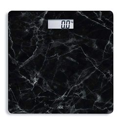 ADE BE 1712 Aurora digital bathroom scales in dark marble look Electronic bathroom scale with elegant weighing surface made of safety glass for accurate weight determination up to 180 kg Black