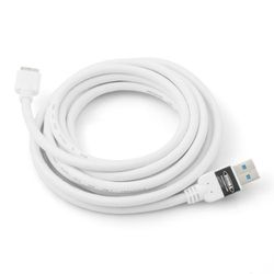 System-S Cable micro USB 3.0 (3 m, USB 3.0 Micro-B), color blanco