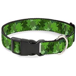 Buckle Down - Collarín de plástico apilado para champú de San Pato (36-66 cm), Color Verde