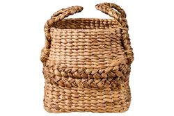 Weaves Square basketbalbasis met handgrepen en gevlochten rand