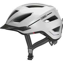 ABUS Pearl White M Casco, Adulti Unisex, Bianco (Bianco)