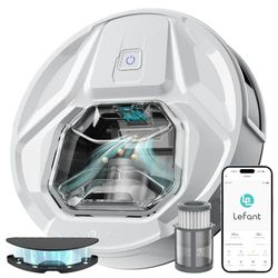 LEFANT Robot aspirapolvere M320, 6.000Pa, aspirapolvere robot con navigazione di precisione, contenitore per polvere da 800 ml, 210 minuti, Wi-Fi/app, ideale per peli di animali, tappeti