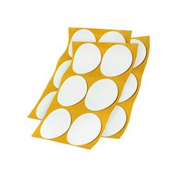 Adsamm® / 18 x self-adhesive anti-slip pads made of EPDM cellular rubber/ø 2.76'' (ø 70 mm) / White/round / 0.098'' (2.5 mm) thick anti-slip glides