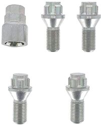 Restagraf - Jeu de 4 Vis de Roue Antivol - Embase Conique - Bloc Jante Alu - Compatible avec BMW, Mini (Certains Véhicules) - M14-1.25 X 26 mm - Réf. 188611