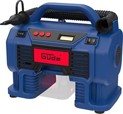 Güde Compresor de batería K 18-0 (18 V o encendedor de cigarrillos, presión máxima: 11 bar, eff. Cantidad de entrega: 10 l/min, flujo de aire: 22 m³/h, luz de trabajo LED, sin batería ni cargador)