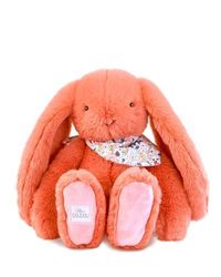 DOUDOU ET COMPAGNIE - Lapin Fleurette Terracotta 35 cm – Peluche Rose Terracotta Ultra Douce pour Bébé – Doudou Lapin Mixte dès la Naissance – Cadeau de Naissance - DC4303