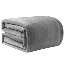 Good Nite Fleece Blanket Fluffy Blankets 230x270cm Throws For Sofas Soft Large Blankets and Throws for Adults Warm Machine Washable (Grey, Super King)