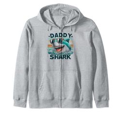 Divertida camiseta Daddy Shark Shark Family Shark con tiburones a juego con papá Sudadera con Capucha