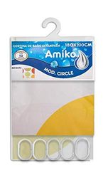 Amiko Rideau de Douche 180 x 200 cm imprimé Mod. Circle