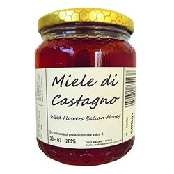 MiTA: GR 500 MIELE DI CASTAGNO ARTIGIANALE - 100% ITALIANO - produzione ARTIGIANALE IN LIMITATE QUANTITA' basata sul rispetto delle api e dell'ambiente, allevamento BIOCOMPATIBILE.