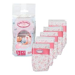 Baby Annabell Nappies, Multicolor, Small, 5 Pack