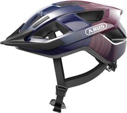 ABUS Aduro 3.0 LED cykelhjälm - sportig cityhjälm i snygg design för vardags- och sportturer - med bakljus - för dam och herr - storlek L, lila