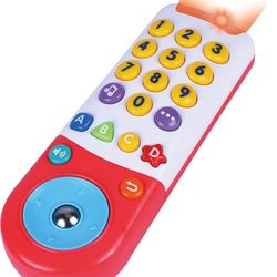 TACHAN - Mando TV bilingüe - Musica y Sonidos - Juguete Primera Infancia - con regulador de Volumen (CPA Toy Group 782T00747)
