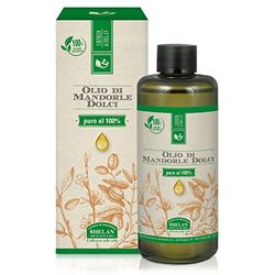 Helan, I Rimedi - Sweet Almond Oil for Skin, Massage Oil for Sensitive Skin, Organic Almond Oil Against Skin Ageing & Free Radicals, 100% Pure Oil, Perfect for DIY Cosmetics - Made in Italy, 200 ml