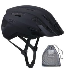 BBB Cycling, Casco da bici per adulti MTB e da strada, per uomini e donne, visiera staccabile e rete per insetti, Condor 2.0, borsa da viaggio, BHE-173T, nero opaco, M (54-58 cm) Unisex, M (54-58cm)