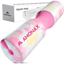 Amonax Cuscino Bilanciere, Cuscinetto Hip Thrust Squat Pad Con Glute Band Fascia Elastica in Tessuto, Cavigliere Cavi Palestra per Macchine via Cavo, Allenamento Fitness Attrezzi Casa per Donne Uomini