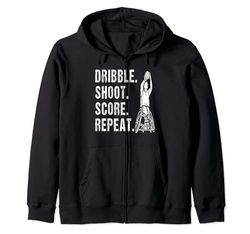 Dribble Shoot Score Repeat | Baloncesto en silla de ruedas Sudadera con Capucha