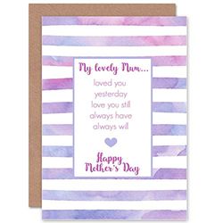 My Lovely Mum. Poem - Mothers Day Card CP3218