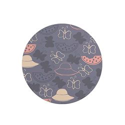 Questo Casa, Round Digital Printed Mouse Pad, Non-Slip Base, for Office and Home, Diameter:22cm