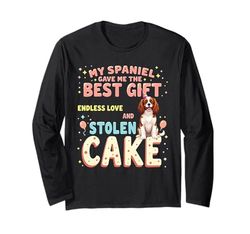 Divertente regalo di compleanno Cavalier King Charles Spaniel Dog Maglia a Manica