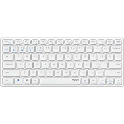 Rapoo - Rechargeable multi-mode wireless keyboard with Bluetooth and 2.4 GHz connection, multi-device connectivity and slim design, E9600M, in Grey