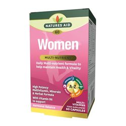 Natures Aid Multi-Vitamins and Minerals Capsules for Women - Pack of 60