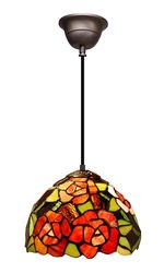 Plafón de techo pegado al techo con pantalla Tiffany diámetro 30cm Serie Diamond