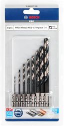 Bosch Accessories 8 pièces Jeu de forets hélicoïdaux Impact Control HSS (pour métal, accessoires pour perceuse à percussion)