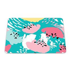 Bonamaison, Tappetino per mouse rettangolare con stampa digitale pop art, base antiscivolo, per ufficio e casa, dimensioni: 22 x 18 cm