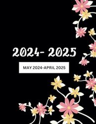 May 2024- April 2025 Planner: Goal Planning, Habit Tracker, To-do List, Appointments, Finance, Notes, Mood Tracker | Pink Yellow Floral Design