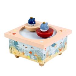 Trousselier 6260412 - Caja de música magnética para niños, diseño de ballenas