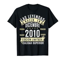 14 Años Cumpleaños Las Leyendas nacen en diciembre de 2010 Camiseta