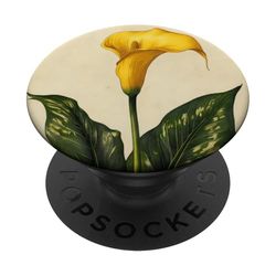 Calla Lily Floral Vintage Científica Ilustración Flor PopSockets PopGrip Adhesivo