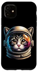 Carcasa para iPhone 11 Astronauta Outer Cat Lovers astronomía Funny Space