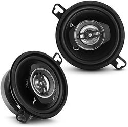Pyle Haut Parleurs Voiture Stéréo Universels 2 Voies- 120W 8.9 cm Haut Parleur Coaxial Pro Audio - Remplacement Rapide Composant Compatible pour Porte/Panneau Latéral - Montage Universel OEM - Paire