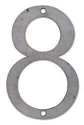 Chapuis 8 Arial Font, Steel Grey, 6 cm cpap8 Number