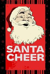 Retro Santa cheer notebook: Cute Gift Idea - Vintage Notebook, retro journal, 6 x 9 inches , 120 pages.