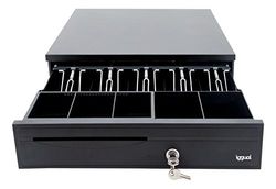 iggual - Iron-30 | Black RJ11 Coin Holder Drawer with 5 Bill Compartments and 5 Coin Compartments