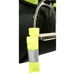 PFIFF 101750 stijgbeugelreflector met klittenbandsluiting, 2 stuks, neongeel