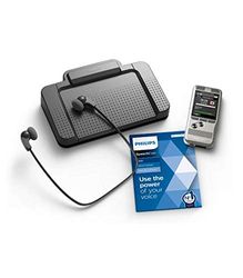 Philips DPM6700/03 - Set per auto e assistenza, con dittafono DPM6000, interruttore a pedale ACC2330, cuffie stereo, LFH0334, software SpeechExec Dictate Basic (Abbonamento di 2 anni incluso)