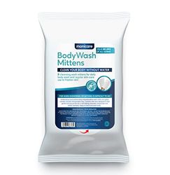 Body Wash Mittens | Adult Washgloves | Disposable Premoistened Cleansing Wipes | Pack of 8