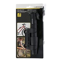 Dunlop Mini Pompka Rowerowa Teleskopowa Presta Redukcja Wentyla 120PSI/8 Bar Czarna
