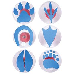 READY 2 LEARN Giant Stampers | Paw Prints | Set of 6 | Easy to Hold Foam Stamps for Kids | Art and Craft Stamps for Displays, Posters, Signs and DIY Projects