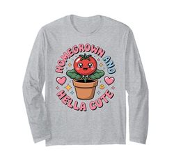 Pianta di pomodoro Kawaii coltivata in casa e Hella in vaso Maglia a Manica